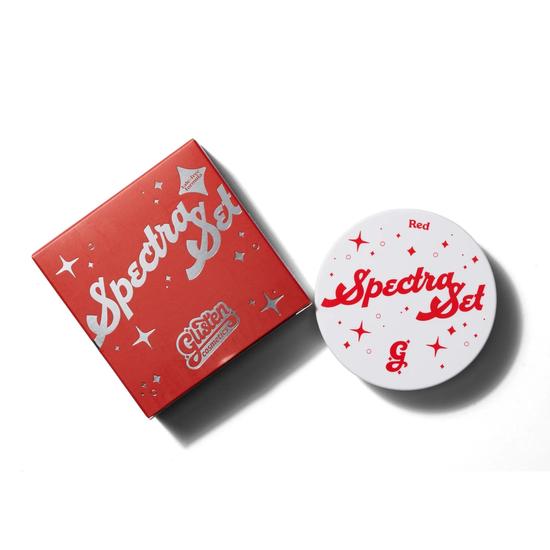 Glisten Cosmetics Red Spectra Set Colourful Pressed Powder