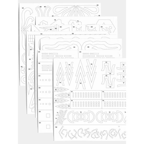 Glisten Cosmetics Stencil Pack Humanoid Skinwear
