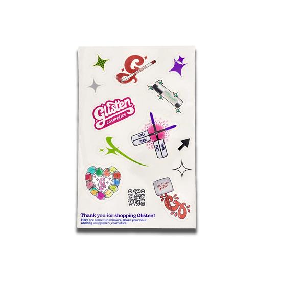 Glisten Cosmetics Sticker Sheet