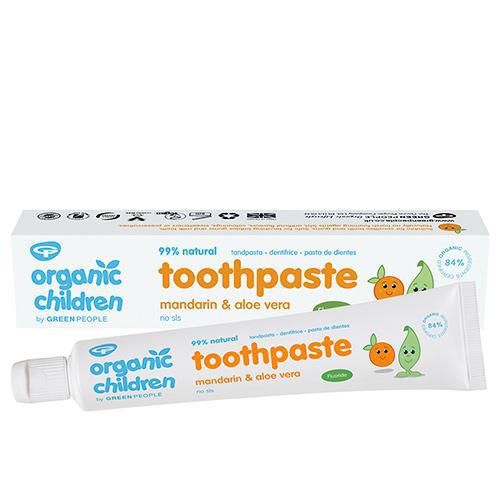 Green People Organic Children Mandarin & Aloe Vera Toothpaste With Fluoride 50ml