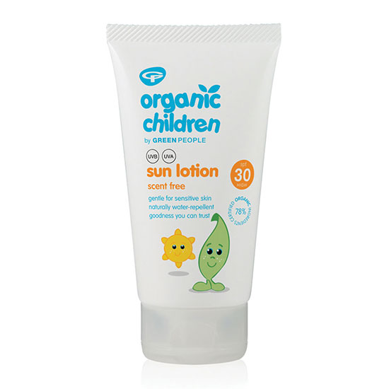 Green People Organic Children Sun Lotion SPF30 Scent Free 150ml
