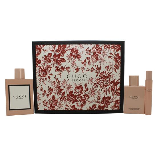 Gucci Bloom Gift Set 100ml Eau De Parfum + 50ml Body Lotion + 50ml Shower Gel