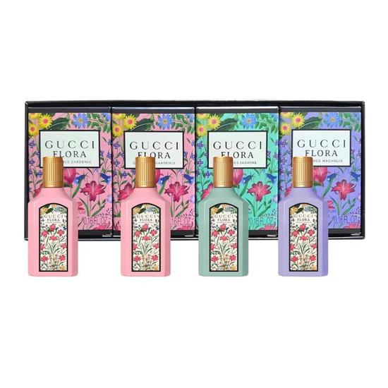 Gucci Flora Miniature Eau De Parfum Women's Perfume Gift Set 4 x 5ml