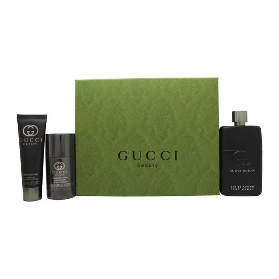 Gucci Guilty Pour Homme Gift Set 90ml Eau De Parfum + 75ml Deodorant Stick + 50ml Shower Gel