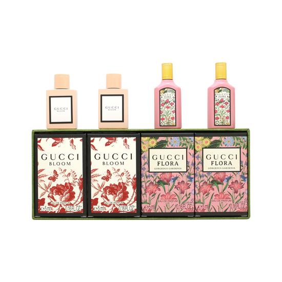 Gucci Miniatures Gift Set 2 x 4ml Bloom Eau De Parfum + 2 x 4ml Flora Gorgeous Gardenia Eau De Parfum