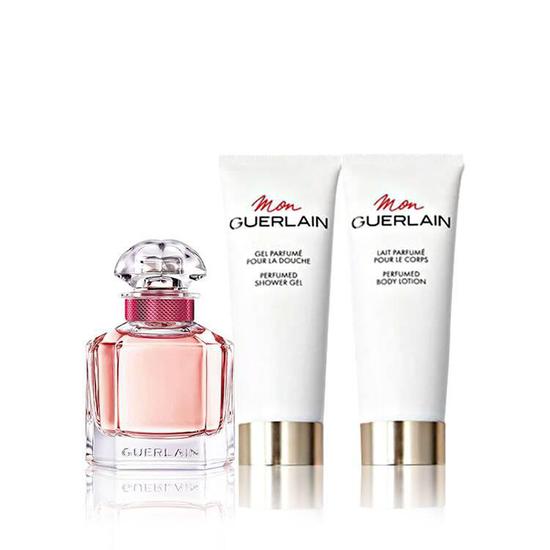 GUERLAIN Mon Guerlain Bloom Of Rose Eau De Toilette Gift Set 50ml EDT, 75ml Body Cream & 75ml Shower Gel