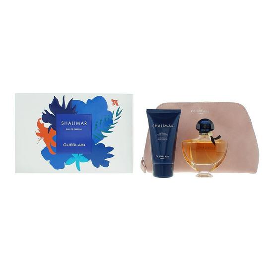 GUERLAIN Shalimar Eau De Parfum 50ml, Body Lotion 75ml + Pouch Gift Set