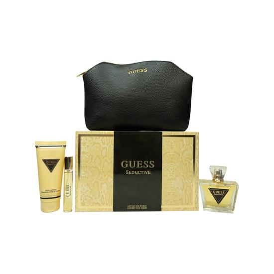 Guess Seductive Gift Set 75ml Eau De Toilette + 15ml Eau De Toilette + 100ml Body Lotion + Toiletry Bag