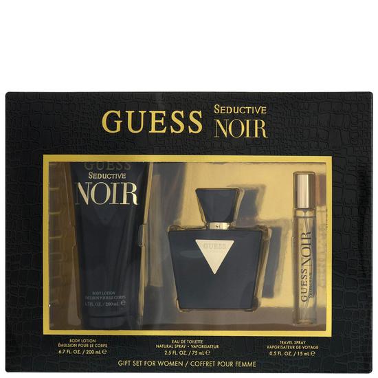 Guess Seductive Noir Eau De Toilette Spray Gift Set 75ml