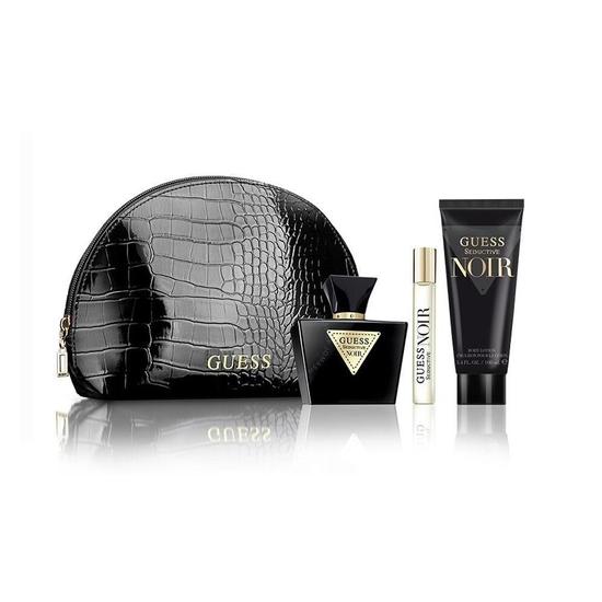 Guess Seductive Noir Set 75ml Eau De Toilette + 100ml Body Lotion + 15ml Eau De Toilette + Pouch