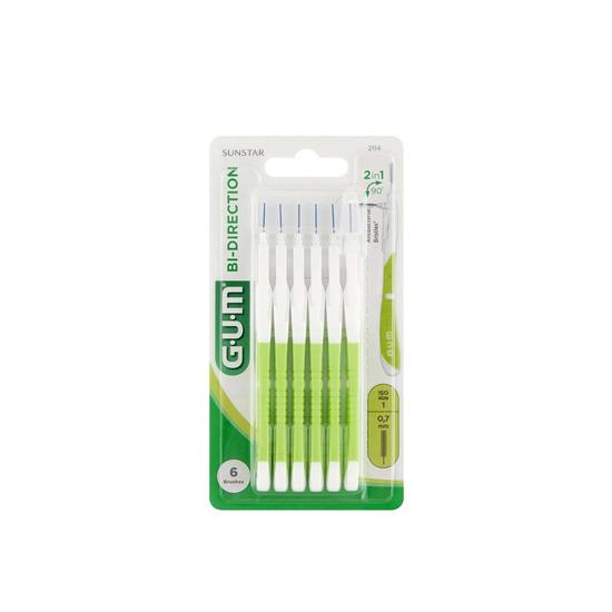GUM Bi-Direction Interdental Brush ISO 1 Green x6
