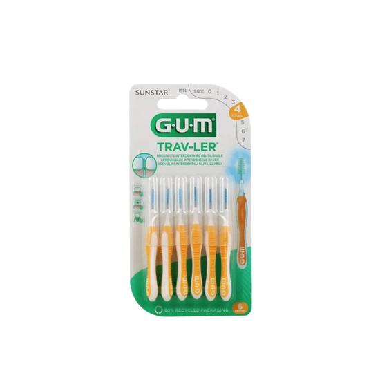 GUM Trav-Ler Reusable Interdental Brush ISO 4 x6
