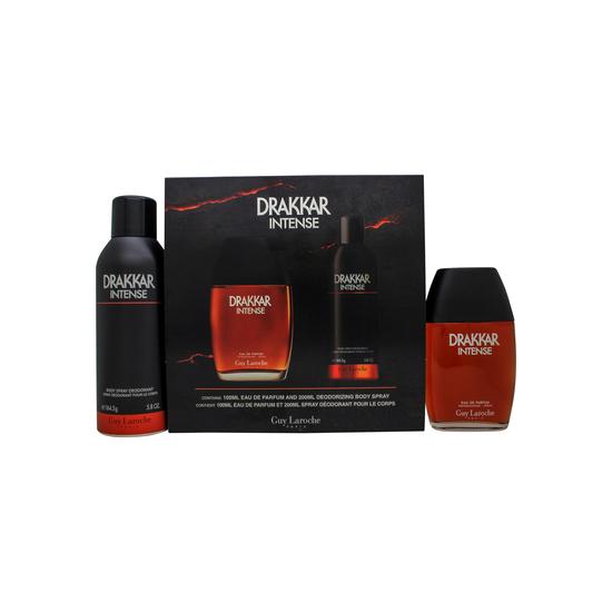 Guy Laroche Drakkar Intense Gift Set 100ml Eau De Parfum + 200ml Deodorant Spray