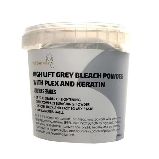 Hair Dye Color High Lift Grey Bleach Powder With Plex & Keratin 500g
