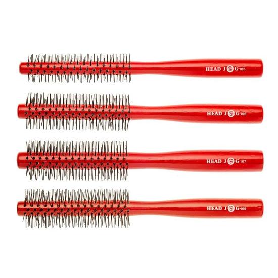 Head Jog Red Wooden Brush 105 (25mm)