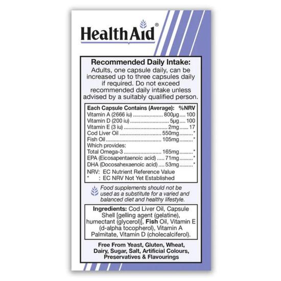 Health Aid Cod Liver Oil 550mg Capsules