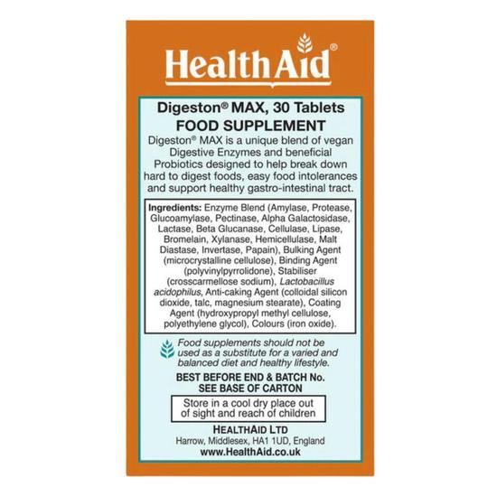 Health Aid Digeston Max Tablets 30 Tablets