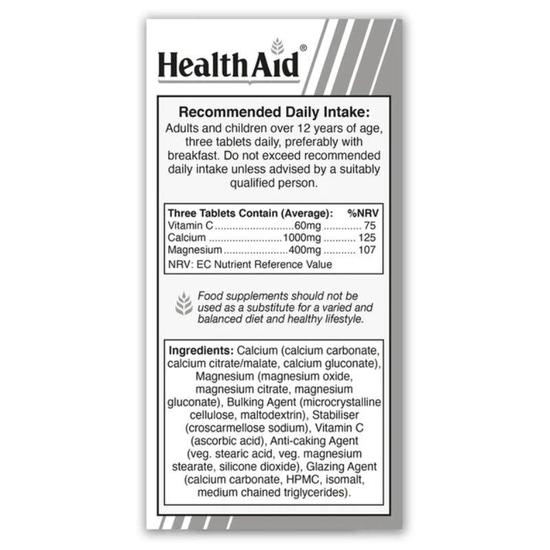 Health Aid Magnesium + Calcium Tablets 90 Tablets