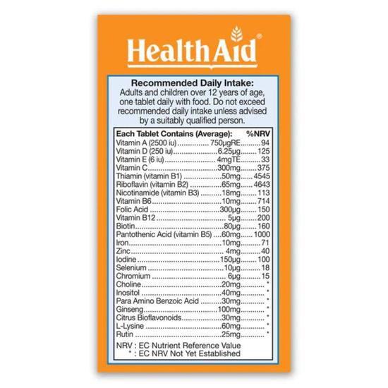 Health Aid Mega-Multi With Ginseng Tablets