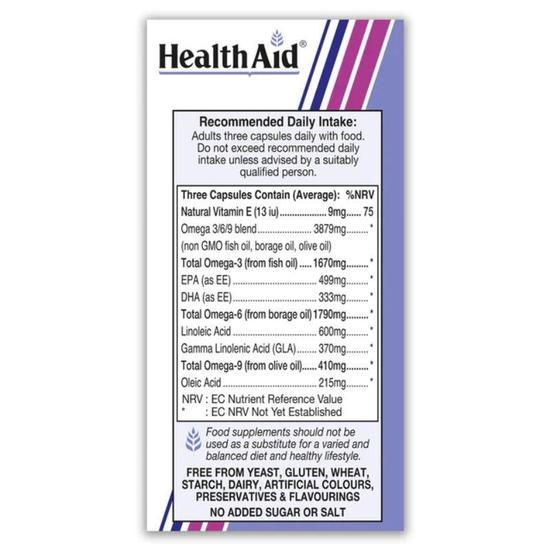 Health Aid Omega 3-6-9 Capsules 60 Capsules