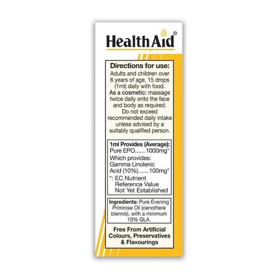 Health Aid Pure Evening Primrose Oil 10% GLA