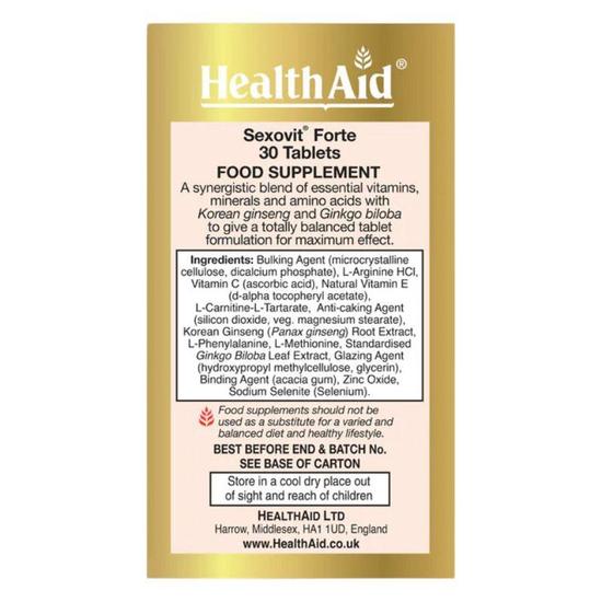 Health Aid Sex-O-Vit Forte Tablets 30 Tablets