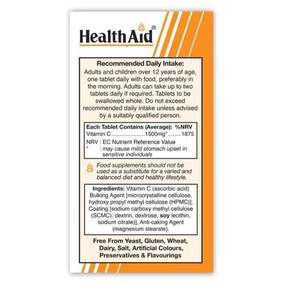 Health Aid Vitamin C 1500mg Prolonged Release Tablets 30 Tablets