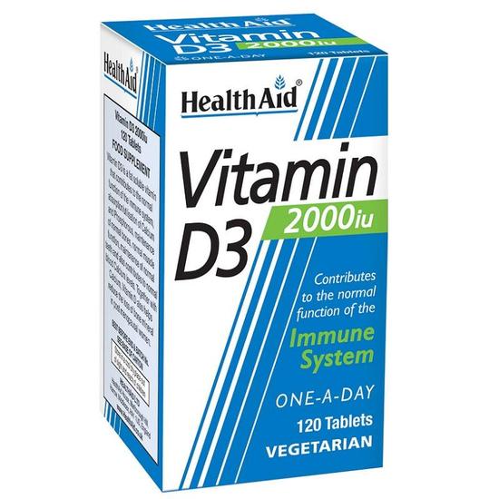 Health Aid Vitamin D3 2000iu Tablets 120 Tablets