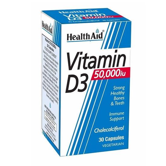 Health Aid Vitamin D3 50, 000iu Capsules 30 Capsules