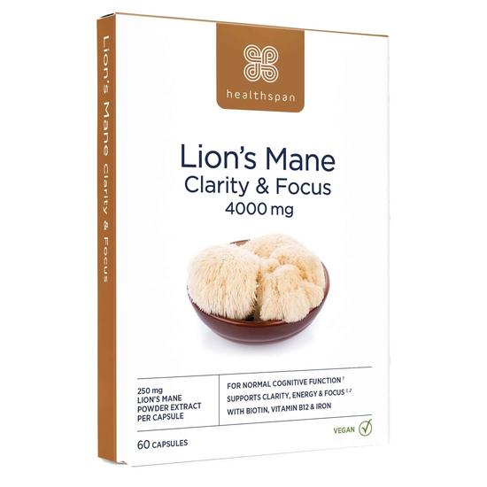 Healthspan 250mg Lion's Mane Clarity & Focus