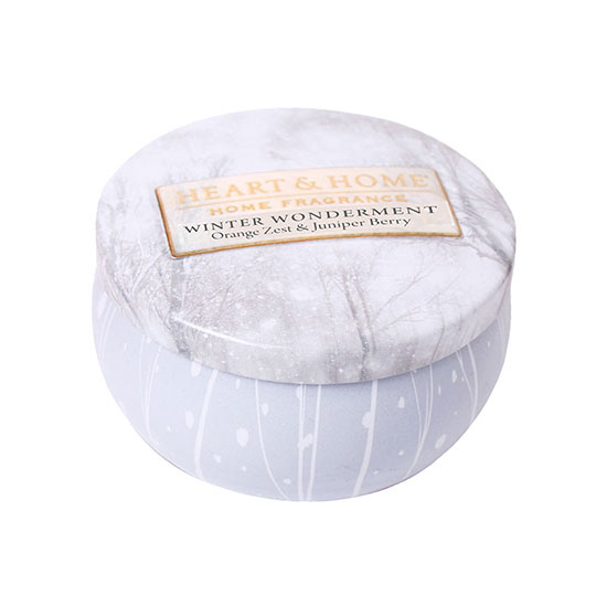 Heart & Home Candle In Tin Winter Wonderland 125g