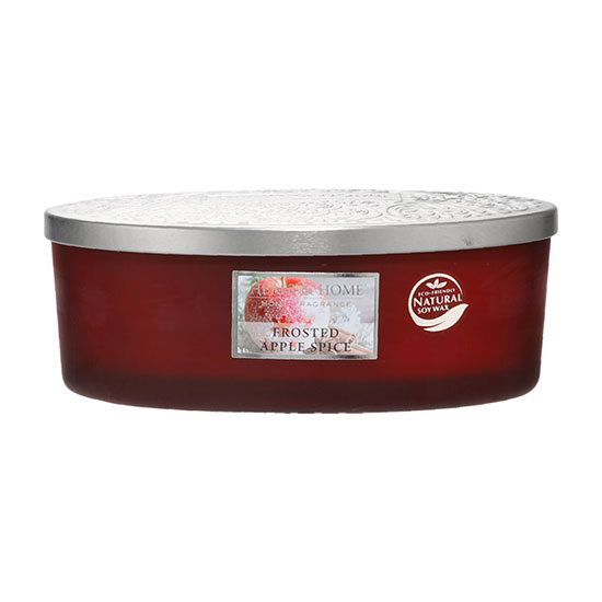 Heart & Home Ellipse Centrepiece Candle Frosted Apple Spice