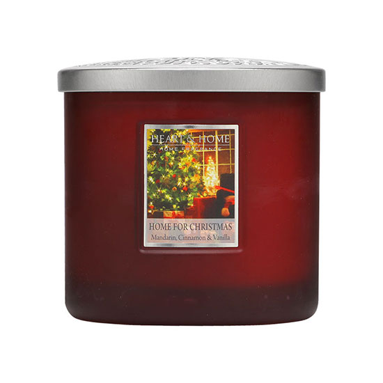 Heart & Home Ellipse Twin Wick Jar Home For Christmas 230g
