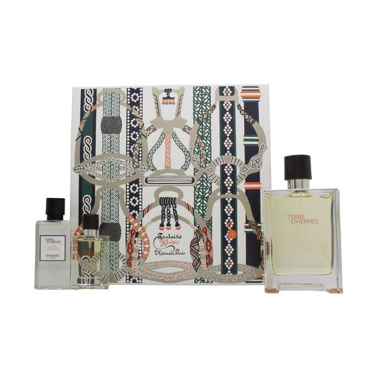 Hermès Terre D'Hermes Gift Set 100ml Eau De Toilette + 12.5ml Eau De Toilette + 40ml Aftershave Lotion