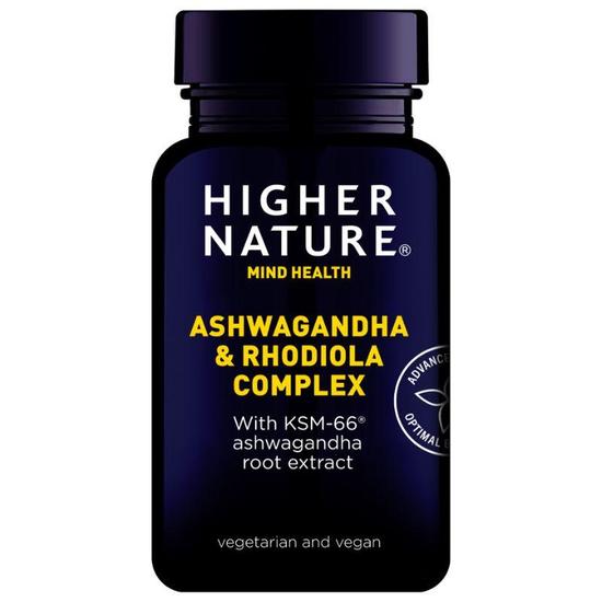 Higher Nature Ashwagandha & Rhodiola Complex Capsules 30 Capsules