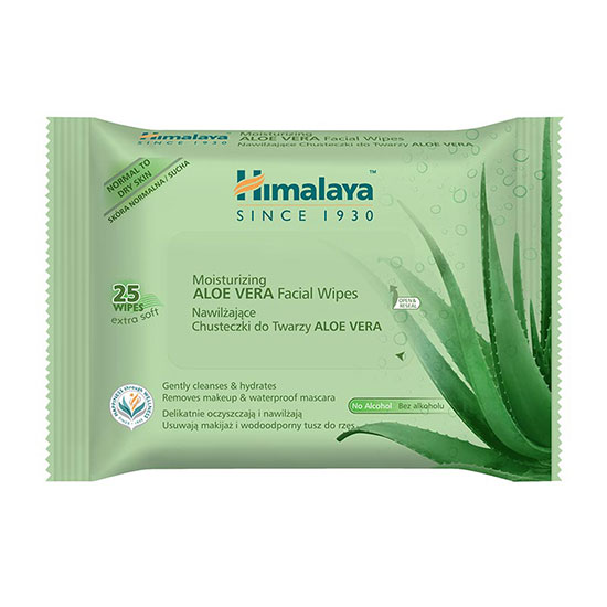 Himalaya Herbals Moisturising Aloe Vera 25 Facial Wipes