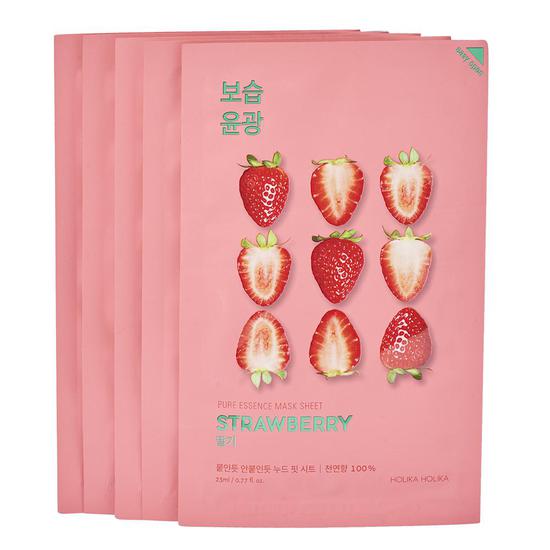 Holika Holika Pure Essence Mask Sheet Strawberry x5