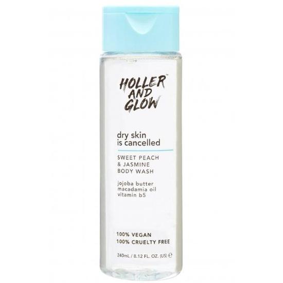 Holler and Glow 100% Vegan Body Wash Dry Skin Is Cancelled Sweet Peach & Jasmine 240ml