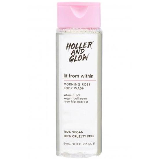 Holler and Glow 100% Vegan Body Wash Lit From Within Morning Rose 240ml