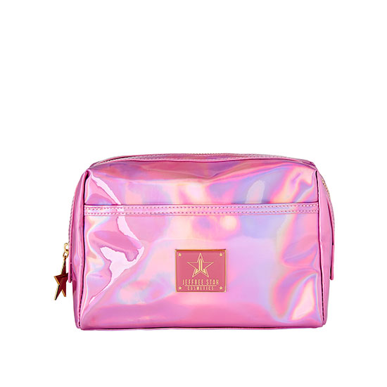 Jeffree Star Holographic Makeup Bag Pink Cosmetify