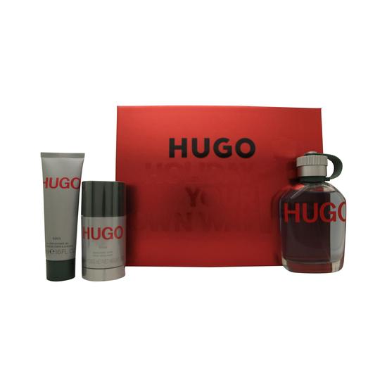 Hugo Boss Hugo Man Gift Set 125ml Eau De Toilette + 75ml Deodorant Stick + 50ml Shower Gel