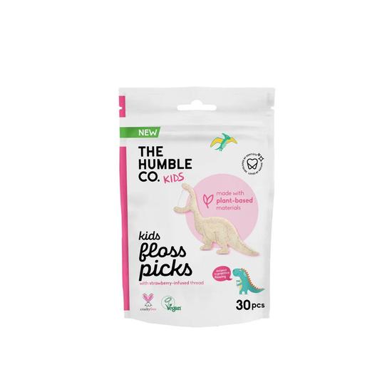 Humble Kids Floss Picks Strawberry-Infused x30