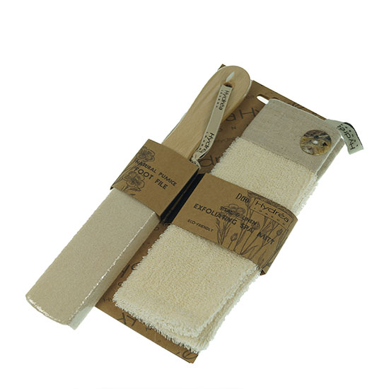 Hydréa London Natural Pumice Foot File & Exfoliating Mitt