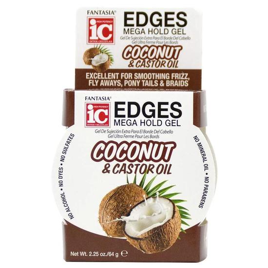 IC Fantasia Coconut & Castor Oil Edges Mega Hold Gel 2.25oz