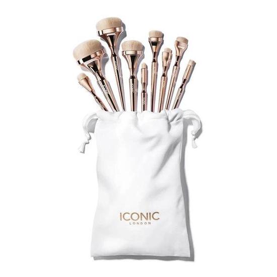 ICONIC London HD Blend Complete Set 9-piece flat-style brush set