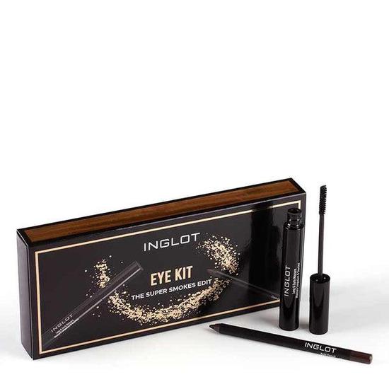 Inglot Cosmetics The Super Smokes Edit Gift Set Deep Dark Black Mascara + Brown Kohl Pencil