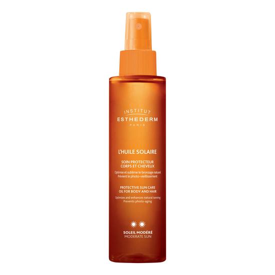 Institut Esthederm Protective Sun Care Oil For Body & Hair Moderate Sun