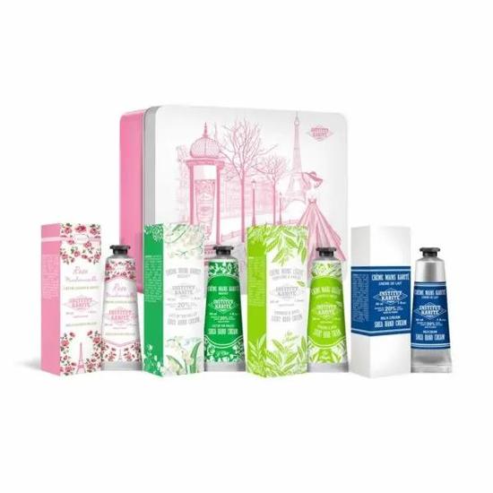 Institut Karité Rose Mademoiselle Tin Set 4 x Shea Hand Cream 30ml