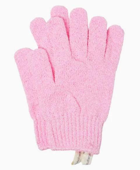 Invogue Brush Works Spa Exfoliating Gloves 1 Pair / Pink
