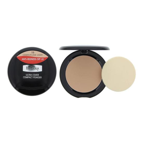 IsaDora Ultra Cover Compact Powder Anti Redness SPF 20 10g 19 Camouflage Light 10g